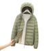 2023 Autumn and Winter New Thin Down Jacket Women Thin Seamless Couple Short Fashion Hooded Jacket Women_viptrois.com
