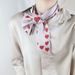 Creative perforated small silk scarf for girls, love, versatile temperament, small silk scarf, hairband, spring and autumn new decorative scarf_viptrois.com