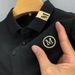 Men's Clothing Men's Summer Short Sleeve T-Shirt - Casual Loose Fit Breathable Polyester Top With Striped Pattern & Embroidered Detail_viptrois.com