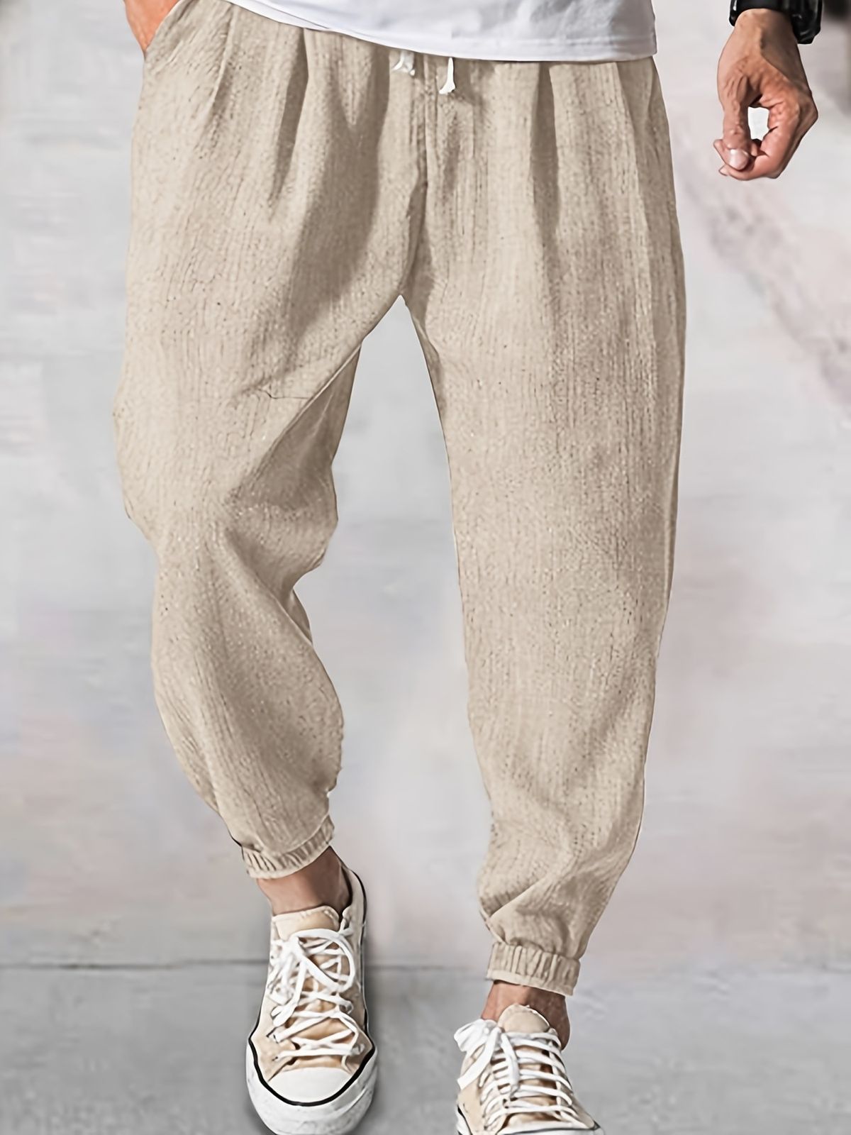 Men's Summer Casual Loose Fit Breathable Drawstring Joggers With Multiple Pockets In 14 Colors Relaxed Fit With Versatile Cuff_viptrois.com