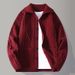Men's Solid Color Half-Zip Sweater – Korean-Inspired Oversized Knit Cardigan With Jacquard Pattern (Youthful Streetwear Unisex Layering Essential)_viptrois.com