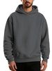 Men's Loose Fit Jacquard Hooded Sweatshirt - Solid Color Long Sleeve Pullover For Casual Wear_viptrois.com