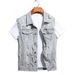 Men's Clothing New Style Trendy Fashion Denim Vest Simple And Versatile Casual Denim Jacket_viptrois.com