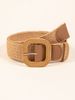 Women Braided Belts Elastic PP Straw Braided Belt Student Belt Female Round Buckle Fashion Casual Decorative Denim_viptrois.com