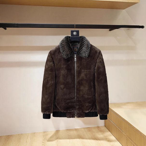 Men’s Fashionable Faux Mink Jacket – Trendy Quilted Winter Coat With Ribbed Hem For Casual & Smart Looks_viptrois.com