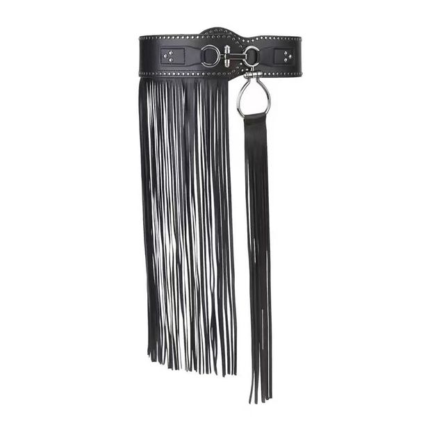 Bohemian Western Fringe Belt - Handcrafted Adjustable Cowgirl Waistband For Hippie & Y2K Fashion_viptrois.com