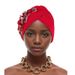 New style solid color watermelon hat with flower pattern Baotou hat African hat Muslim hat_viptrois.com