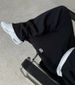 Unisex Retro Street Trend Hip Hop Casual Elastic Waist Zipper Loose Solid Color Sports Casual Pants_viptrois.com