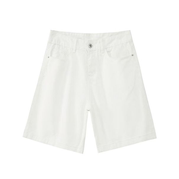 Summer Retro Washed Distressed Denim Shorts For Men Loose Casual Straight Leg Wide Leg Pants_viptrois.com