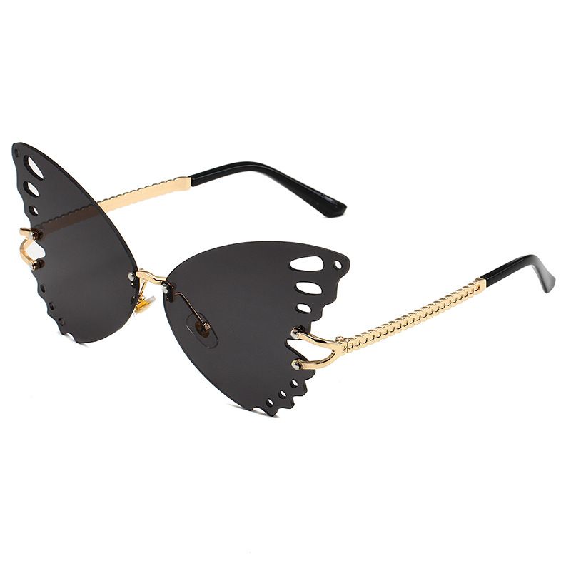 Women's Butterfly Sunglasses - Large Frame, Gradient Color, UV400 Protection, Trendy Street Style_viptrois.com