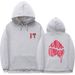 Loom Ribbed Hem Fashion Printed Loose Hoodie Unisex Casual Sports Sweatshirt_viptrois.com