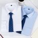 Men's Professional Long Sleeve Dress Shirt - Wrinkle-Resistant, Breathable & Versatile For Business & Interviews_viptrois.com