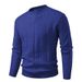 Men's Clothing Men's Jacquard Knit Sweater - Slim Fit Winter Pullover With Embossed Pattern_viptrois.com