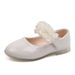 New Solid Color Girls Rhinestone Lace Small Single Shoes Children's Flat Shoes Korean Version Of Bright Leather Small Leather Shoe_viptrois.com