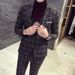 men's large size British gentleman plaid wool suit suit groom and best man wedding three-piece men's suit_viptrois.com