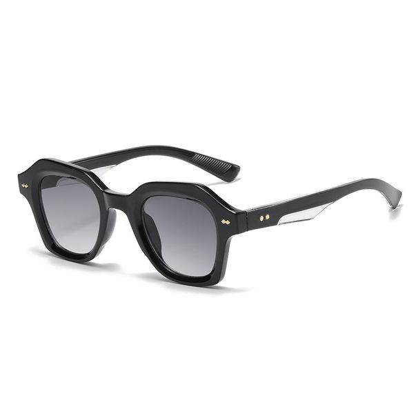 Men's Sunglasses Square Frame Personality Rice Nail Sunglasses Sun Protection Street Simple Unisex Sunglasses_viptrois.com