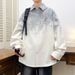 Men's Long Sleeved Denim Jacket 2025 Spring Loose Casual Gradient Trend Workwear Versatile And Cool Men's Shirt_viptrois.com