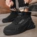 Men's British Style Thick-Sole Martin Boots – Rugged & Stylish High-Top Work Boots For Autumn & Winter, Anti-Slip Outdoor Casual Shoes_viptrois.com