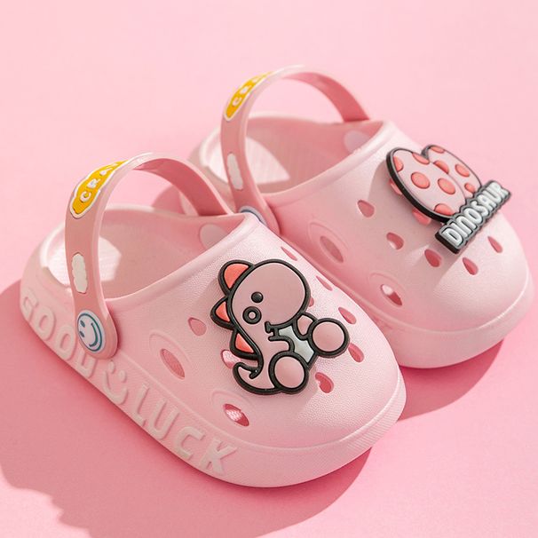 Dinosaur Baby Hole Shoes, 1 Year 3 Years Old, Indoor Waterproof Anti Collision Baotou Children's Slippers, Summer Boys,_viptrois.com
