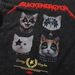 Funny and fun kitten print short-sleeved T-shirt hip-hop trend summer men's washed distressed short-sleeved T-shirt top_viptrois.com