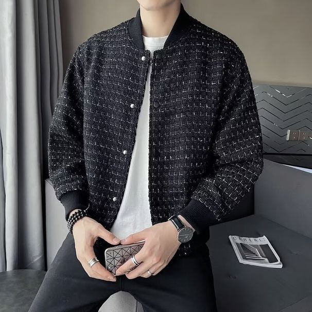 Men's Clothing Spring And Autumn Retro Design Woven Baseball Jacket Fashion Street Loose Versatile Bangchuangwei Long Sleeved Jacket Men's Coat_viptrois.com