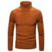Loom Source Men's Solid Color Vertical Striped Slim Fit Base High Neck Knitted European And American Style_viptrois.com