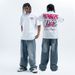 American Style Trendy Brand Summer New Printed Niche Letter Small Neck Loose T-Shirt For Men_viptrois.com