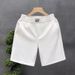 Men's Clothing White Shorts Men's Trendy Brand Summer Outerwear Shorts Men's Fashion Casual Sports Mid Length Pants_viptrois.com
