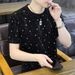 Summer 2025 New Gypsy Men's Short-sleeved T-shirt Crew Neck Trend Top Gradual Change Sequins Half-sleeved T-shirt_viptrois.com