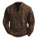 Pure Pure 2024 Independent Station Sweater Texture Print Cross-Border Men's Half-Zip Pullover Long Sleeve_viptrois.com