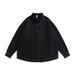 Men's Oversized Oxford Shirt - Casual Long Sleeve Button Down Shirt For Men, Retro Loose Fit, Breathable Cotton, Machine Washable (Black/White)_viptrois.com