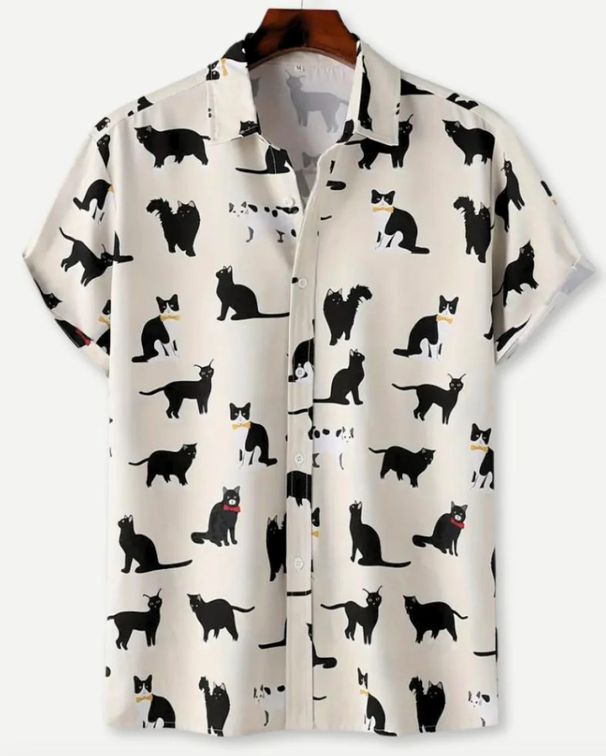 Men's Clothing Printed Shirt Hot Sale Lapel Short Sleeved Shirt Supports Design And Proofing_viptrois.com