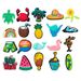 20 Sets Cute Summer Series Shoes Flower Decoration Buckle Cartoon Set Soft Rubber Shoes Accessories Accessories Accessories_viptrois.com