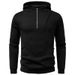 Men's Clothing Men's Zip-Up Hooded Sweatshirt – European Fit Pullover With Slanted Pockets (S-XXL, Navy/Black/Charcoal Grey)_viptrois.com