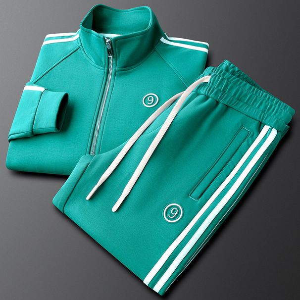 Men's Clothing Light luxury men and women's same style colorful casual sports suit dopamine wear autumn fashion side striped two piece suit handsome_viptrois.com