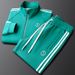 Men's Clothing Light luxury men and women's same style colorful casual sports suit dopamine wear autumn fashion side striped two piece suit handsome_viptrois.com