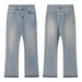 Men's Clothing American Cleanfit Blue Tassel 507 Jeans Vintage Washed Distressed Trousers_viptrois.com