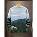 Cow Color Blocked Sweater Men's Autumn And Winter Round Neck Knitted Sweater Sweater Sweater Jacket_viptrois.com