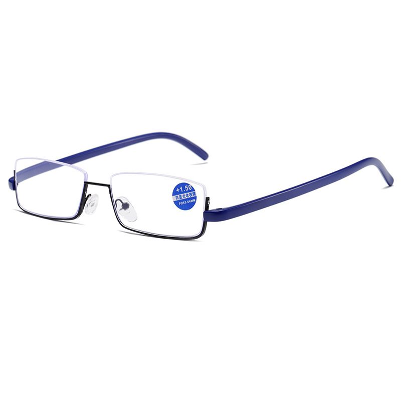 Unisex Fashion New Half Frame Reading Glasses Men And Women Portable Fashion With Box Anti Blue Light Reading Glasses_viptrois.com