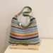 Women's Tote Bags Simple Straw Woven Handbag, Striped Color-blocking Fashionable Large-capacity Single-shoulder Hand-held Tote Bag_viptrois.com