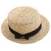 Flat Top Summer Japanese Classic Simple Wide Brim Women's Sun Protection Straw Hat_viptrois.com