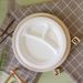 9-Inch Two-Compartment Three-Compartment Round Disposable Biodegradable Tableware Thickened Snack Barbecue Picnic Paper_viptrois.com