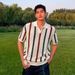 American Contrasting Stripes Hollowed-out Knitted Polo Shirt Short-sleeved Men's Summer High-end Loose Casual Stacked Collar T-shirt_viptrois.com