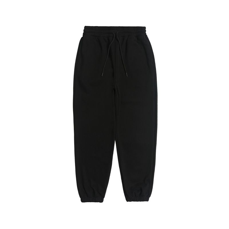 Autumn Winter New 430G Fleece Lined Solid Color Composite Unisex Casual Loose Jogger Pants_viptrois.com