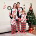 Christmas deer letter stripes Christmas family dress printed home wear pajamas_viptrois.com