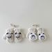 Children's scarf and gloves two-piece windproof warm cross plush baby bib_viptrois.com