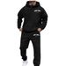 Unisex Fleece Hooded Sweatshirt Set With Print - Trendy Streetwear For Men & Women (Multiple Colors & Sizes)_viptrois.com