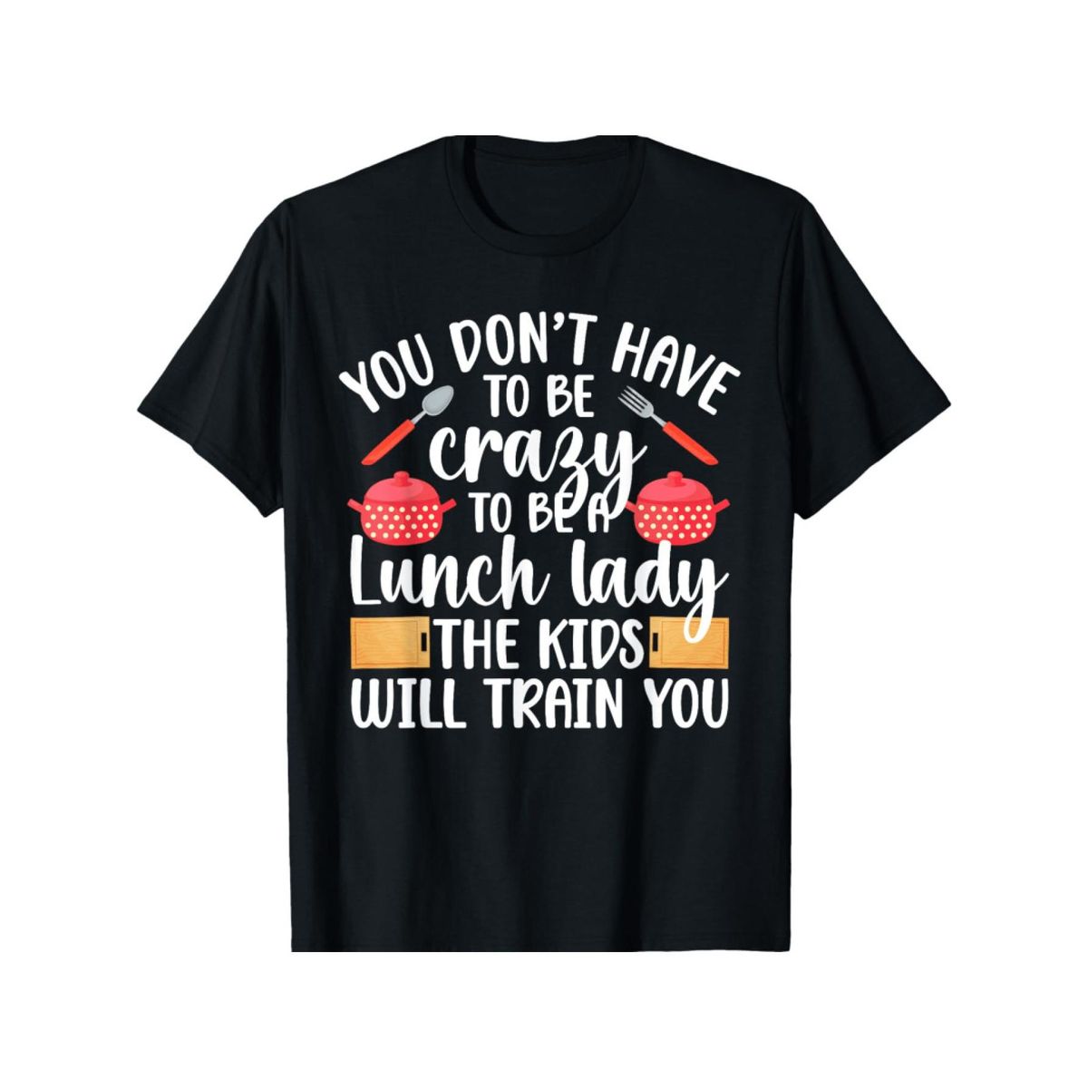 Camiseta Divertida Personal Cafetería La Escuela Mujeres Patrón Impresión "No Hay Necesidad De Volverse Loco" Con_viptrois.com
