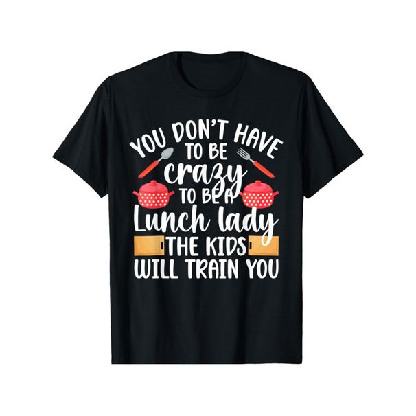 Camiseta Divertida Personal Cafetería La Escuela Mujeres Patrón Impresión "No Hay Necesidad De Volverse Loco" Con_viptrois.com