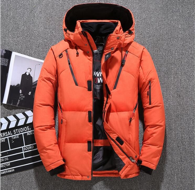 Hot Selling Winter White Duck Down Men's Short Outdoor Cotton Thick Oversized Warm Youth Jacket, Trendy_viptrois.com